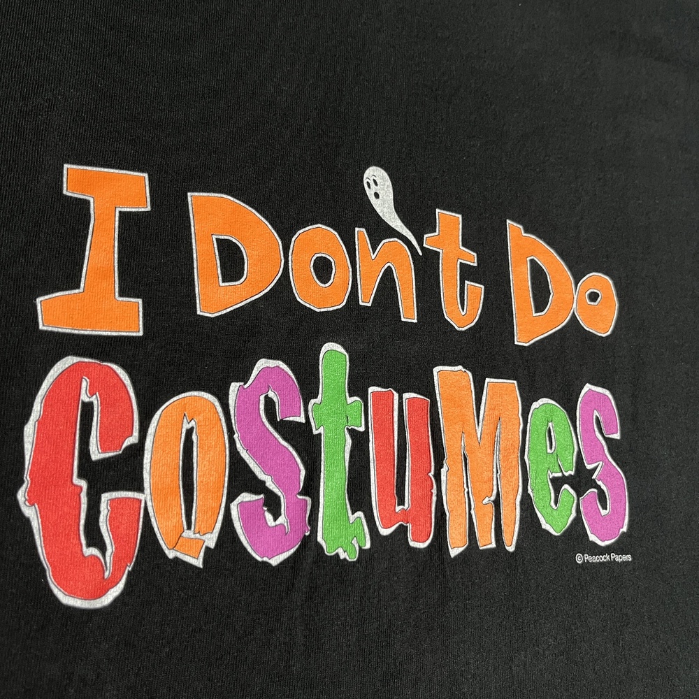 Vintage Costume Shirt Black Halloween Ghost Horror Monsters 90s Single Stitch - Picture 4 of 10